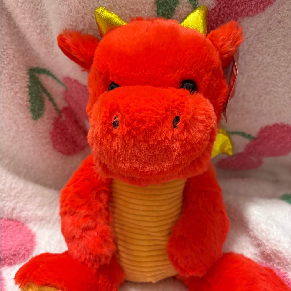 Russ Red and Yellow Plush Dragon